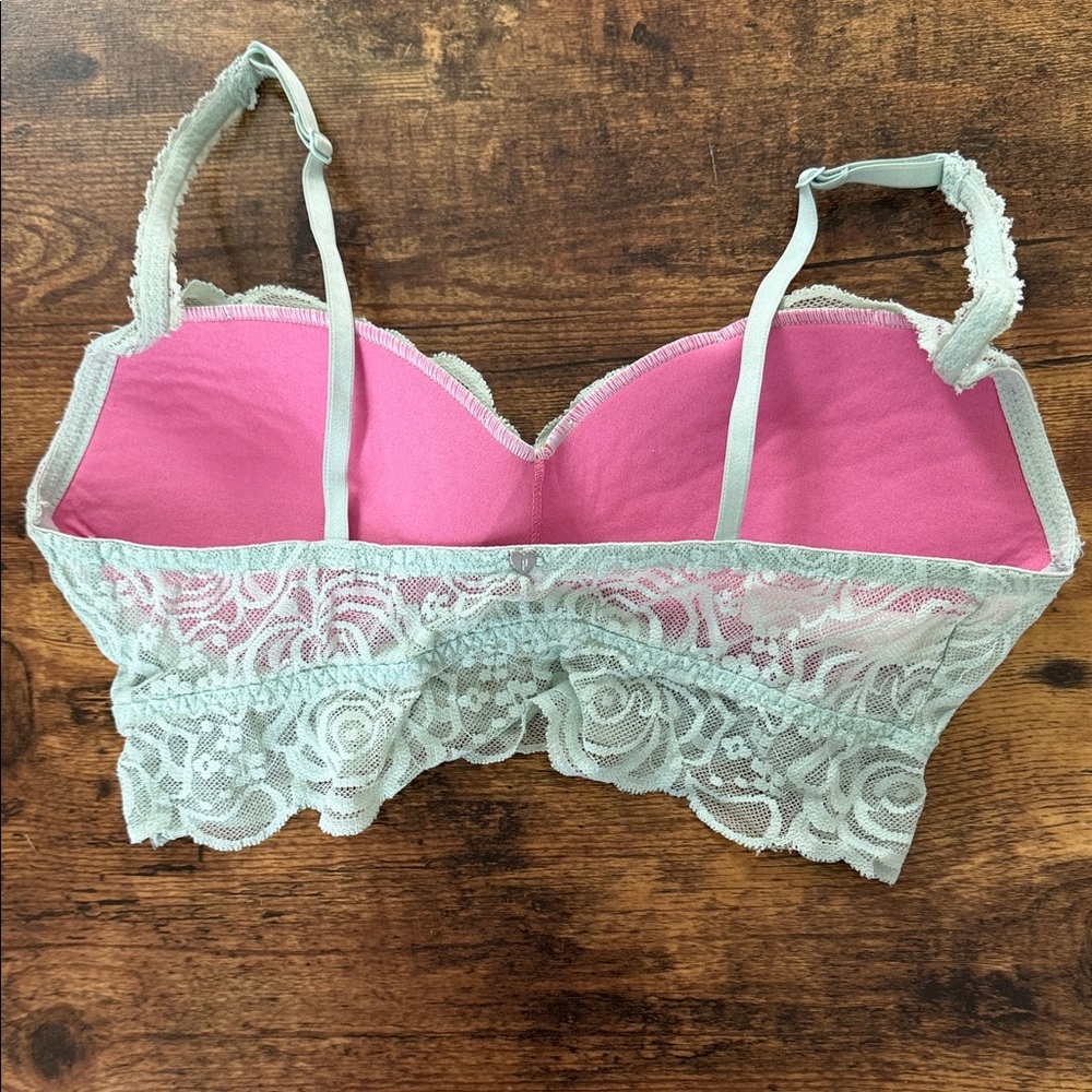 PINK Victoria's Secret Lace Bra in Light Green - Picture 3 of 5